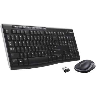 Клавиатура + мышь Logitech MK270 клав:черный мышь:черный USB беспроводная Multimedia (920-003381)