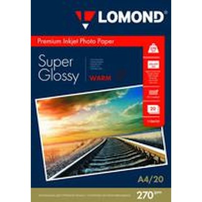 Фотобумага LOMOND 270/A4/20л. СУПЕРГЛ (Warm)