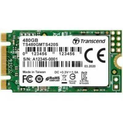 Твердотельный диск 480GB Transcend MTS420, 3D NAND, M.2, SATA III [R/W - 560/500 MB/s]
