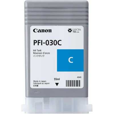 Картридж струйный Canon PFI-030C 3490C001 голубой (55мл) для Canon imagePROGRAF TA-20, TA-30, TM-240
