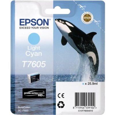 Картридж EPSON T7605 светло-голубой для SC-P600