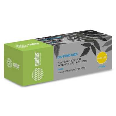 -/ Картридж лазерный Cactus CS-PH6510XC 106R03693 голубой (4300стр.) для Xerox Phaser 6510/WC6515