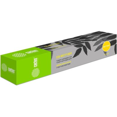 Картридж лазерный Cactus CS-WC7120YRU 006R01462 желтый (15000стр.) для Xerox WC 7120/7120T/7125S/722