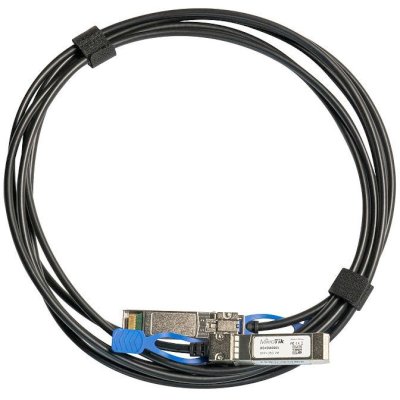 Патч-корд MikroTik XS+DA0001 25Гбит/с stranded 1м черный SFP28-SFP28 (упак.:1шт)