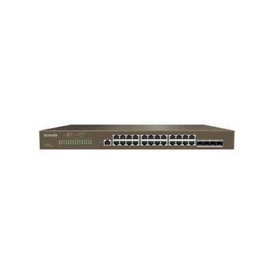 Коммутатор TENDA TEG5328F Коммутатор управляемый L2 28 портов 24х1 Гбит/с Base-X SFP 4х1 Гбит/с уста