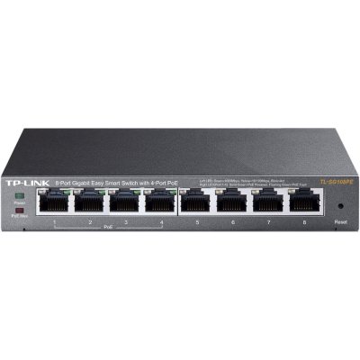Коммутатор TP-Link TL-SG108PE (L2) 8x1Гбит/с 4PoE+ 64W управляемый
