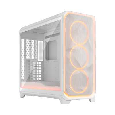 Корпус ПК без блока питания/ Case Fractal Design Meshify 3 XL Ambience Pro RGB TG Clear Tint, Full-Tower, 3x140mm ARGB, 2xUSB-A 3.2 + 1xUSB 3.2 Type-C SSI-EEB, SSI-CEB, E-ATX, ATX, mATX, mITX, White