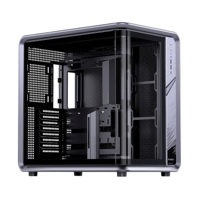 Корпус без блока питания/ Case JONSBO BO400CG, Midi-Tower, TG, no fan, 2xUSB-A 3.0 + 1xUSB-C 3.2, ATX, mATX, mITX Grey