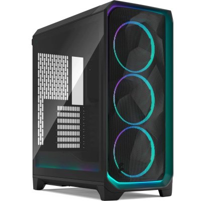 Корпус ПК без блока питания/ Case Fractal Design Meshify 3 Ambience Pro RGB TG Light Tint, Full-Tower, 3x140mm ARGB, 2xUSB-A 3.2 + 1xUSB 3.2 Type-C, E-ATX, ATX, mATX, mITX, Black