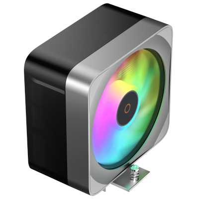 Кулер для процессора CPU Cooler Ocypus Delta A40 EX BK ARGB (200W, 4-pin PWM, 157mm, Al Cu, 4x6mm, ARGB, 1x120mm, 60CFM, 31dBA, 1600RPM, S: 1851 1700 1200 115X, AM5 AM4, black) Delta-A40-BK1NAWN00E-GL