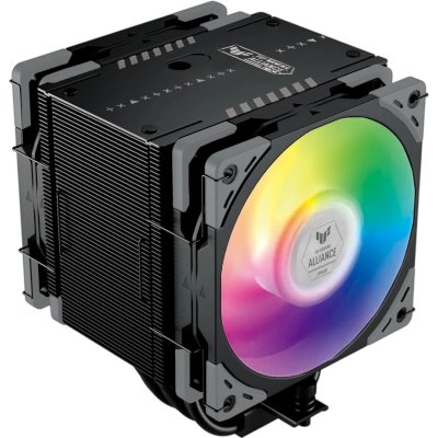 Кулер для процессора/ CPU Cooler Scythe Mugen 6 TUF Gaming Black Edition (240W, 4-pin PWM, 154mm, ARGB, Al/Cu, 6x6mm, 2x120mm, 75.17CFM, 35.57dBA, 2500RPM, S: 1851/1700/1200/115X/2011(v3)/2066, AM5/AM4, black)