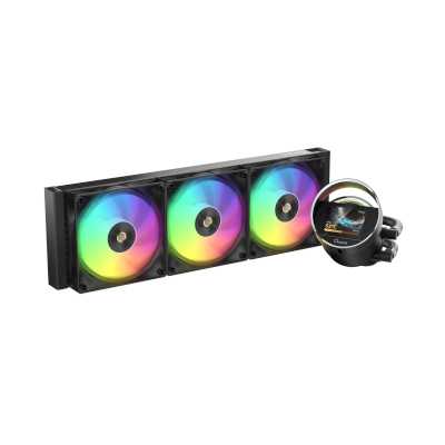 Система жидкостного охлаждения Water Cooling System Ocypus Sigma L36 BK ARGB (300W, 360mm, LED, Black, ARGB Fans: 3x120mm, 73CFM, 2000RPM Pump height 99mm, 27dBA, 3100RPM, Rad thickness 27mm S: 1851, 1700, 1200, 115X, AM5, AM4) Sigma-L36-BK3AAWWN00X-GL