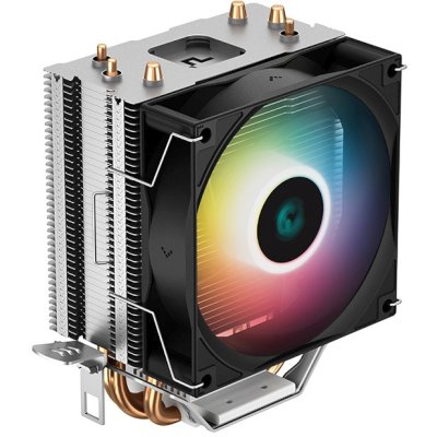 Устройство охлаждения(кулер) Deepcool AG300 LED RGB Soc-AM5/AM4/1200/1700/1851 серебристый 4-pin 18-31dB Al+Cu 150W 350gr Ret (R-AG300-BKLNMN-G)