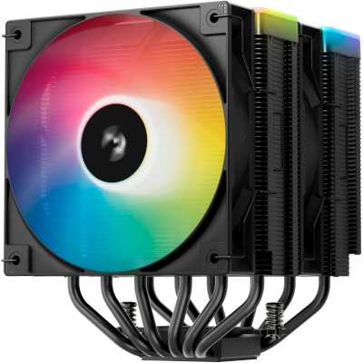 Устройство охлаждения(кулер) Deepcool AG620 Bk V2 ARGB Soc-AM5/AM4/1200/1700/1851 черный 4-pin 15-29.4dB Al+Cu 260W 1330gr Ret (R-AG620-BKAMMN-GJD)