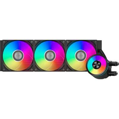 Система водяного охлаждения PcCooler DA360 Pro ARGB Soc-AM5/AM4/1200/1700/1851 черный 4-pin 33.8dB Al 300W Ret (DA360PRO-BKAWXX -GL)