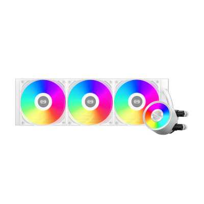 Система водяного охлаждения PcCooler DA360 Pro ARGB Soc-AM5/AM4/1200/1700/1851 белый 4-pin 33.8dB Al 300W Ret (DA360PRO-WHAWXX-GL)