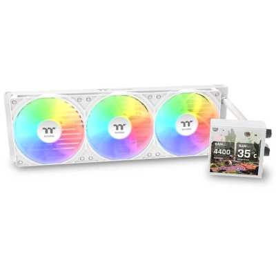 Система водяного охлаждения Thermaltake LB360 Ultra ARGB Soc-AM5/AM4/1200/1700/1851 белый 4-pin 33.8dB Al LCD Ret (CL-W508-PL12SW-A)