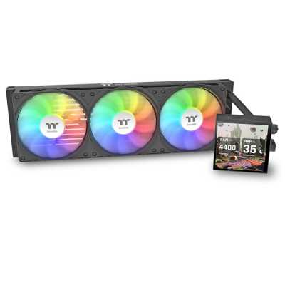 Система водяного охлаждения Thermaltake LB360 Ultra ARGB Soc-AM5/AM4/1200/1700/1851 черный 4-pin 33.8dB Al LCD Ret (CL-W507-PL12SW-A)