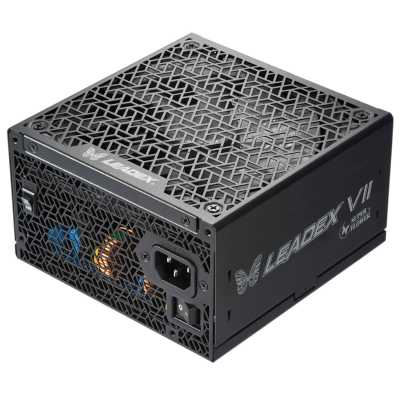 Блок питания SUPER FLOWER SF-1000F14XP Leadex VII, 1000W, ATX 3.0, 140mm, 12xSATA, 4xPCI-E(6+2), 1x12VHPWR, APFC, 80+ Platinum, Full Modular