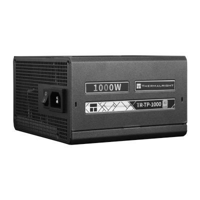 Блок питания THERMALRIGHT TR-TP 1000 1000W 80+ Platinum (ATX, 3.0, PCIe 5.0, Full modular, 1x24(20+4)pin, 1xCPU 8(4+4)pin, 2xPCIe*2 8(6+2)pin, 1x12VHPWR PCIe 5.0 12+4pin 600mm, 6xSATA3, 4xMOLEX4pin, Active, 120x120mm, 150x140x86mm, APFC, OPP, OVP, OTP, OC
