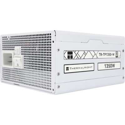 Блок питания 1350W Thermalright, 1350W 80+ Platinum (ATX, 3.0, PCIe 5.0, Full modular, 1x24(20+4)pin 600mm, 4xCPU 8(4+4)pin, 10xPCIe 8(6+2)pin, 2x12VHPWR PCIe 5.0 12+4pin 650mm, 14xSATA, 8xMOLEX4pin, Active, 140x140mm, 170x150x86mm, OPP, OVP, OTP, OCP, SC