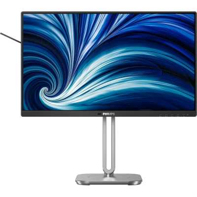 Монитор PHILIPS 23,8" 24B2N4200 1920x1080, IPS, 120hz, 50M:1, 300cd, 4ms, VGA, HDMI 1.4, DP 1.2, 4xUSB 3.2, Speakers, H. adj 150mm, pivot, VESA, 3Y, Black