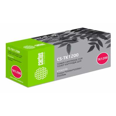 -/ Картридж лазерный Cactus CS-TK1200 TK-1200 черный (3000стр.) для Kyocera Ecosys P2335d/P2335dn/P2335