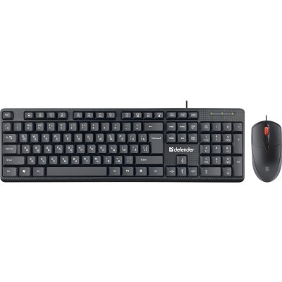 Defender Комплект проводной Line C-511 RU, черный, USB, 1,8 м.