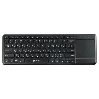 Клавиатура Оклик 830ST черный USB беспроводная slim Multimedia Touch