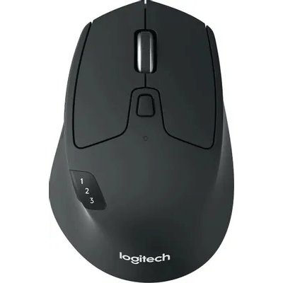 Мышь Logitech M720 Triathlon черный оптическая 1000dpi беспров. BT/Radio USB 6but (910-004794)