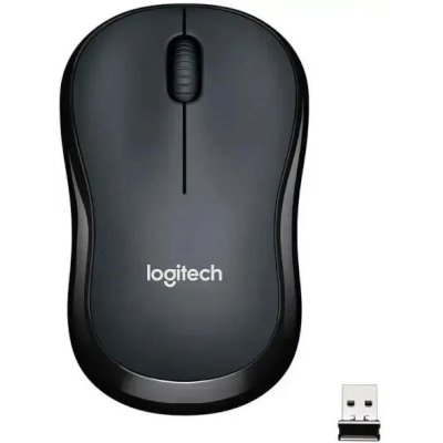 Мышь Logitech Silent M220 темно-серый/черный оптическая 1000dpi silent беспров. USB 2but (910-004895