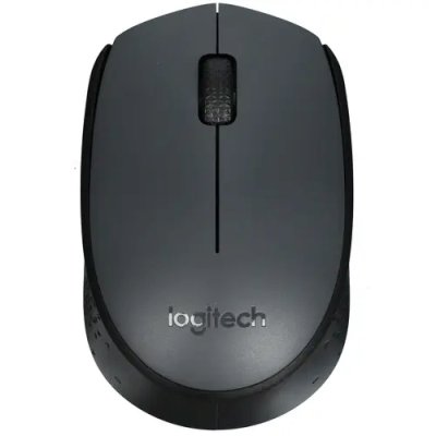 Мышь Logitech M170 серый/черный оптическая 1000dpi беспров. USB 2but (910-004646)