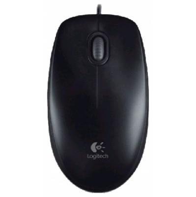 Мышь Logitech B100 Black 910-003357 черная, оптическая 800dpi, USB, 1.8м, {10}, (041271)