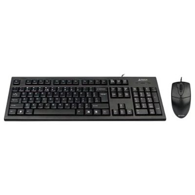 Клавиатура + мышь A4Tech KR-8520D клав:черный мышь:черный USB