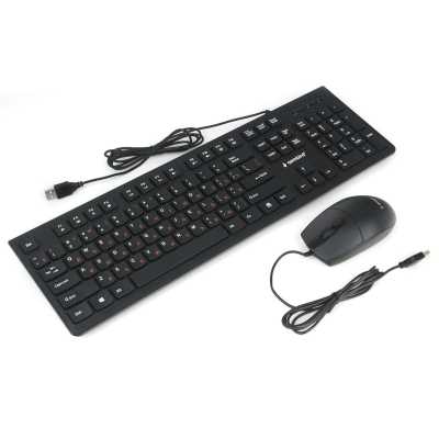 Клавиатура Gembird KBS-9050 Комплект кл-ра+мышь пров. Gembird KBS-9050 черн.,104кл, 3кн., каб.1.5м (KBS-9050) (270906) {20}