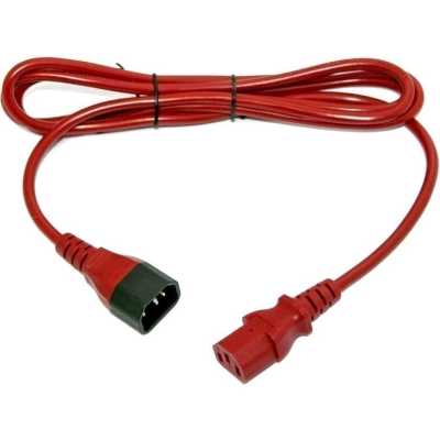Шнур питания Lanmaster LAN-PP13/14-1.5-RD C13-С14 проводник.:3x0.75мм2 1.5м 220В 10А красный