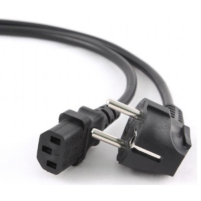 Кабель питания Cablexpert PC-186-1-5M, 5м, Schuko- C13, 3x1кв.мм, черный, с заземлением, пакет