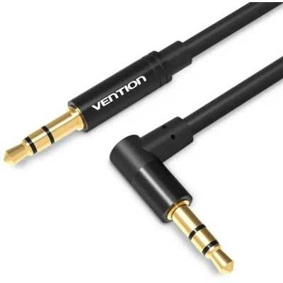 Кабель Vention аудио Jack 3,5 mm M/Jack 3,5 mm M угол 90 - 1,5м Черный