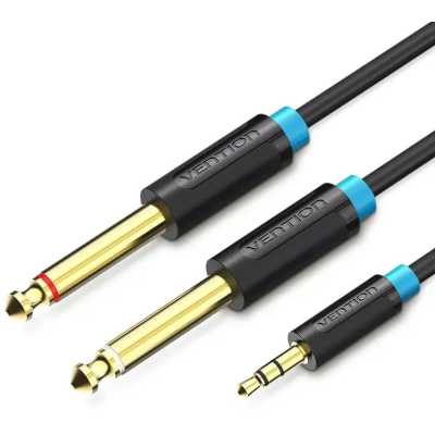 Кабель Vention аудио Jack 3,5 mm M/2Jack 6,5 mm M - 1 м