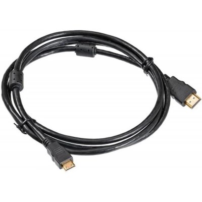 Кабель аудио-видео Buro HDMI 1.4 HDMI (m)/Mini HDMI (m) 1.8м. феррит.кольца позолоч.конт. черный (MINIHDMI-1.8M)