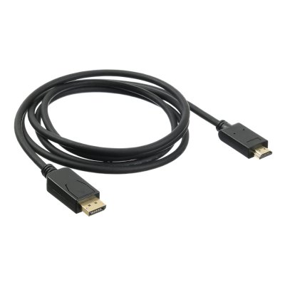Кабель-переходник аудио-видео Buro v. 1.2 DisplayPort (m)/HDMI (m) 2м. позолоч.конт. черный (BHP DPP_HDMI-2)