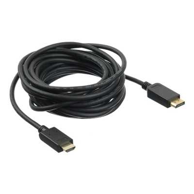 Кабель-переходник аудио-видео Buro v. 1.2 DisplayPort (m)/HDMI (m) 5м. позолоч.конт. черный (BHP DPP_HDMI-5)