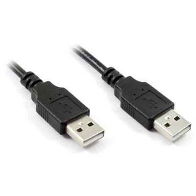 GCR PRO Кабель 1.5m USB 2.0, AM/AM, черный, 28/28 AWG, медь, экран, армированный, морозостойкий