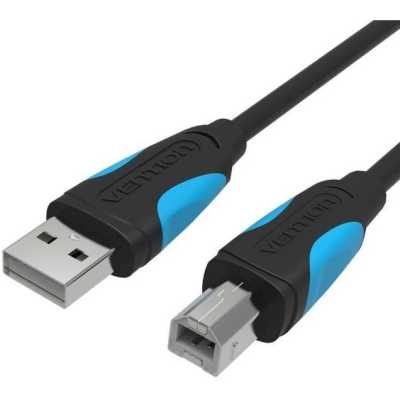 Кабель Vention USB 2.0 AM/BM - 3м. Черный