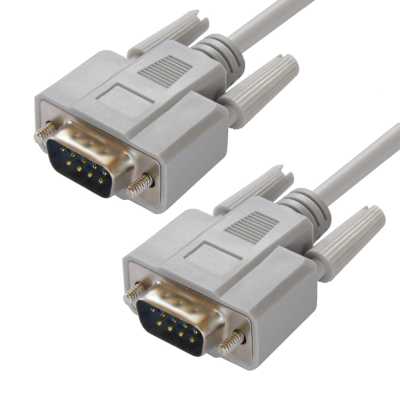 GCR PRO Кабель 3.0m серый, RS-232 DB9 M/DB9 M, 0-модемный, 30AWG, экран