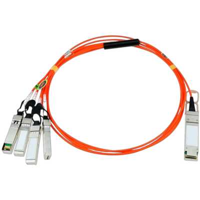 Кабель/ FIBO FT-Q40-4S10-AOC5m QSFP+ to 4SFP+ AOC модуль, оптический кабель, 5 метров
