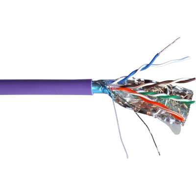 Кабель информационный Lanmaster TWT-5EFTP-NGLS кат.5E FTP 4 пары 24AWG нг(А)-LS внутренний 305м фиолетовый