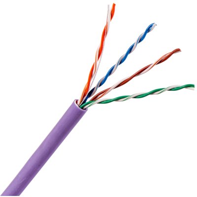 Кабель информационный Lanmaster TWT-5EUTP-NGLS кат.5E UTP 4 пары 24AWG PVC внутренний 305м фиолетовый