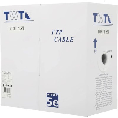 Кабель информационный Lanmaster TWT-5EFTP-LSZH кат.5E FTP 4 пары 24AWG LSZH внутренний 305м белый