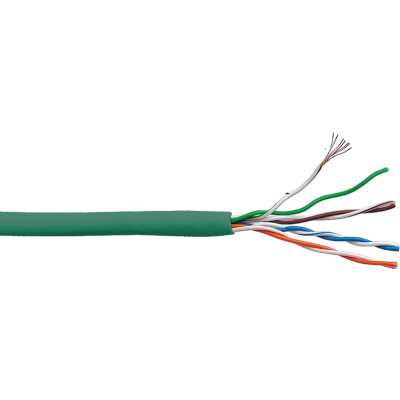 Кабель информационный Lanmaster LAN-5EUTP-PT-LSZH-GN кат.5E UTP 4 пары 24AWG LSZH внутренний 305м зеленый